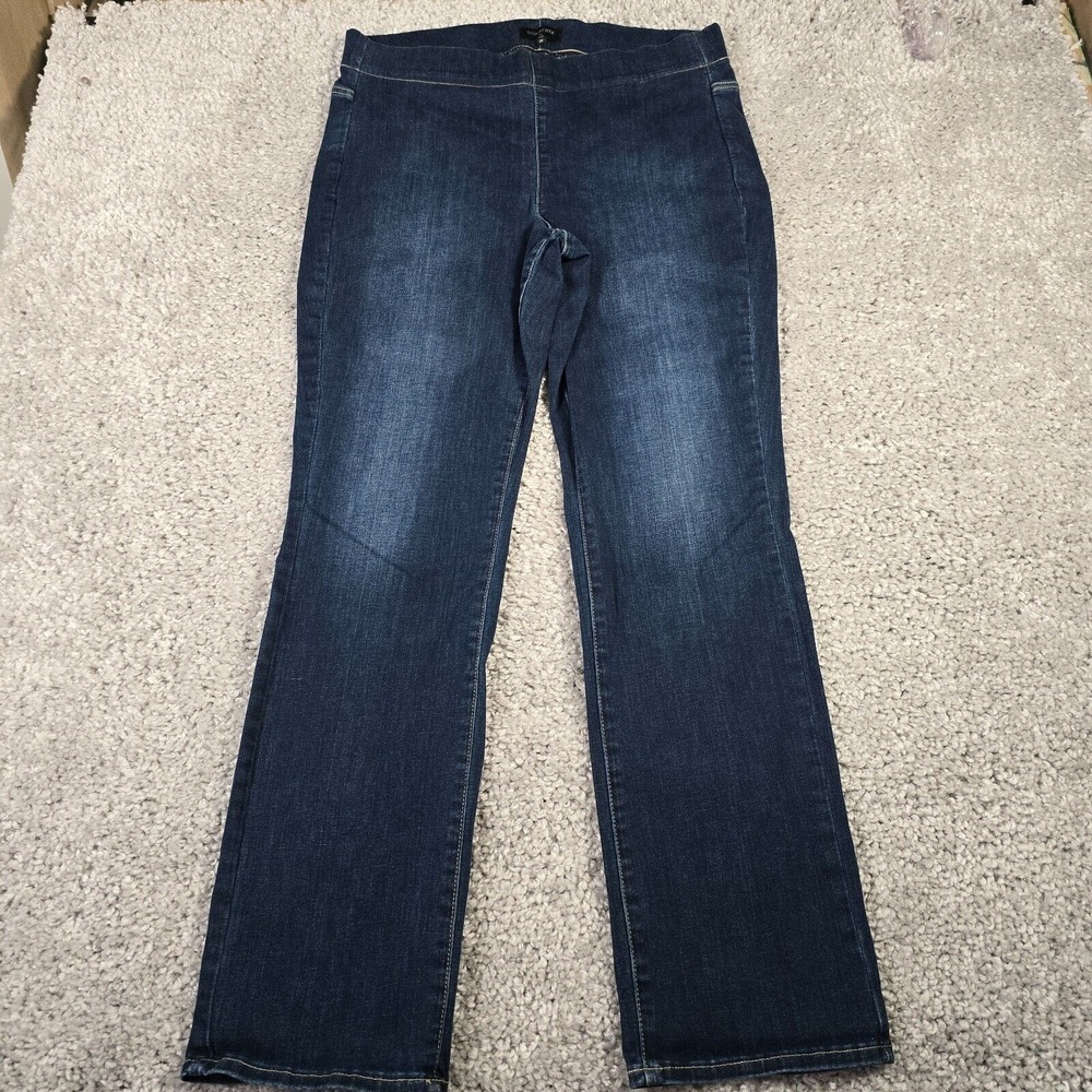 NYDJ Sculpt-Her Pull On Jeans‎ Womens 0X Dark Wash Lift Tuck Stretch Denim